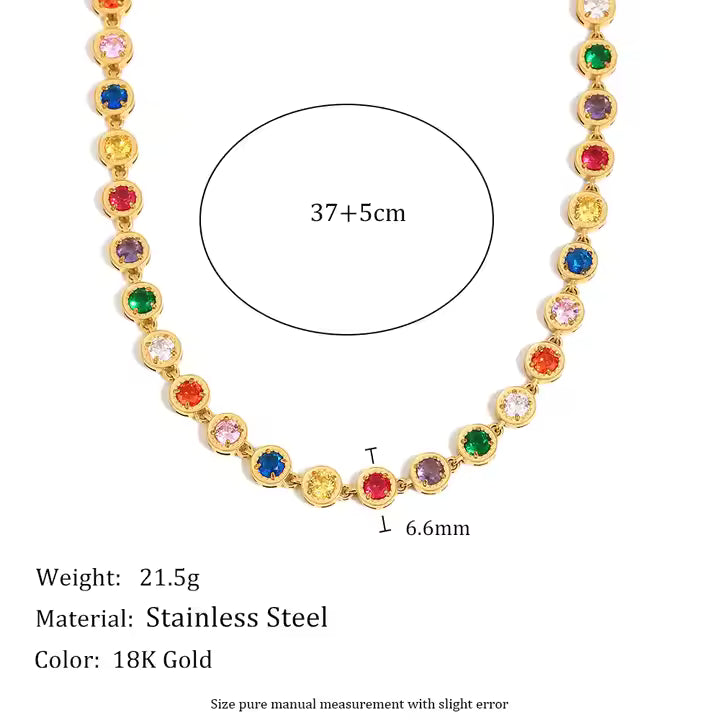 🌈 Collana Rainbow Cannes : Perfetta per ogni occasione ✨