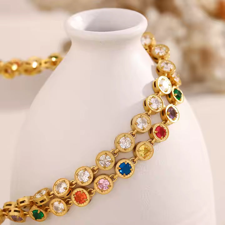🌈 Collana Rainbow Cannes : Perfetta per ogni occasione ✨