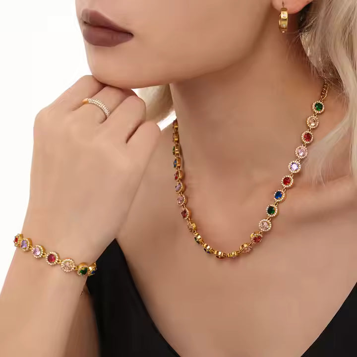 🌈 Collana Rainbow Cannes : Perfetta per ogni occasione ✨